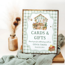 Farmers Market Baby Shower-kort och presenter Poster