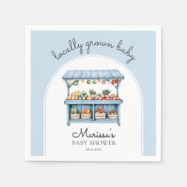 Farmers Market Boy Baby Shower Pappersservett