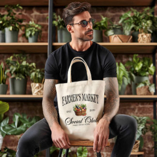 Farmers Market Fresh Food Tote Bag Tygkasse