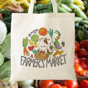 FARMER'S MARKET-handväskan av Nicole Janes Tygkasse