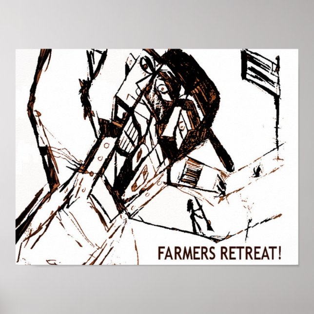 FARMERS RETREAT vit Poster (Framsidan)