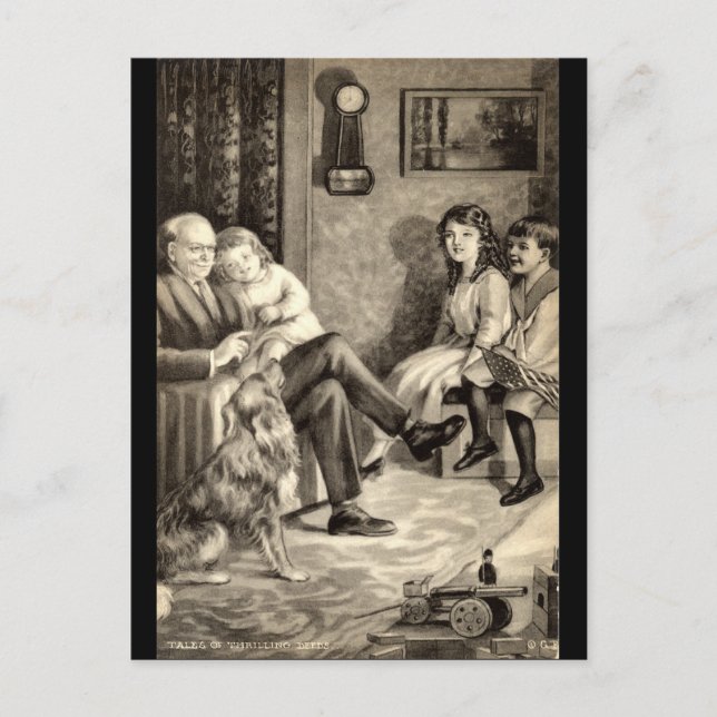 Farmfars Vintage 1918 Vykort (Framsida)