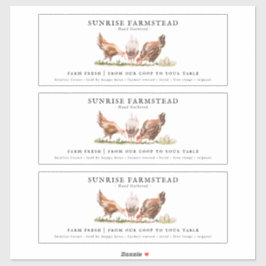 Farmfräscha ägg | Monogram äggkartongetikett Klistermärken