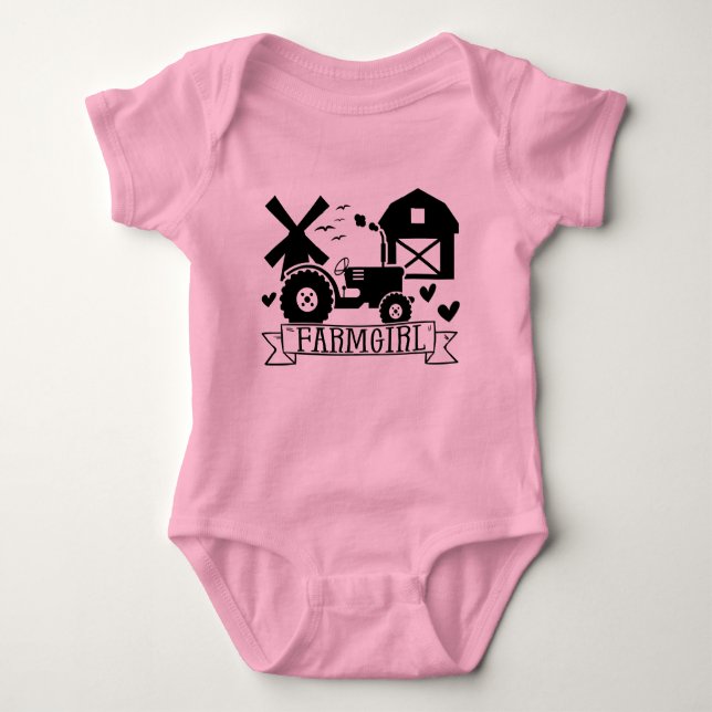 Farmgirl Baby Bodykostym T Shirt (Framsida)