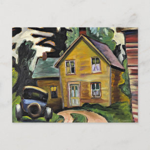 Farmhouse and Car by Prudence Heward Vykort