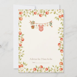 Farmhouse Baby Clothesline Advice Card Tack Kort
