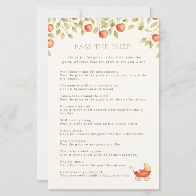 Farmhouse Baby Clothesline Pass The Prize Game (Framsida)