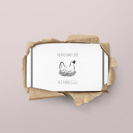 Farmhouse Backyard Chicken Eggs QR-kod Visitkort