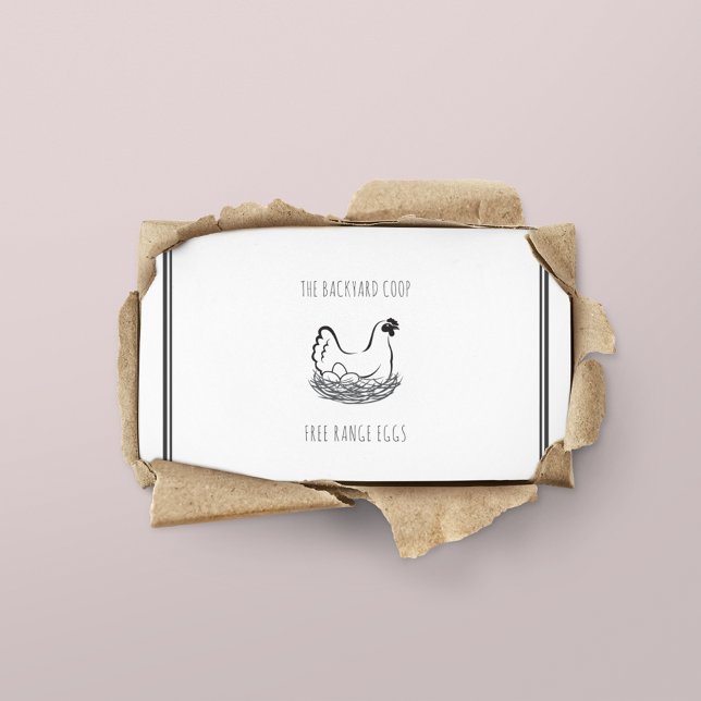 Farmhouse Backyard Chicken Eggs QR-kod Visitkort (Skapare uppladdad)