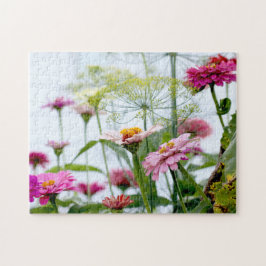 Farmhouse Barn Flowers Summer Garden Roligt Pussel