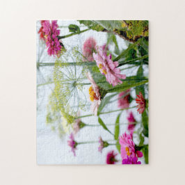Farmhouse Barn Flowers Summer Garden Roligt Pussel