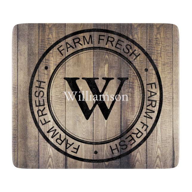Farmhouse Barn Wood Farm Fresh Family Namn (Framsidan)