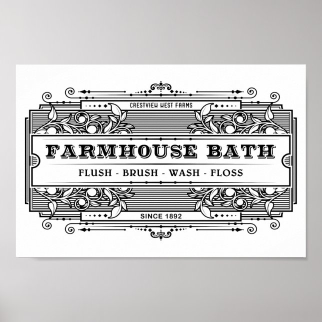 FARMHOUSE BATH POSTER (Framsidan)