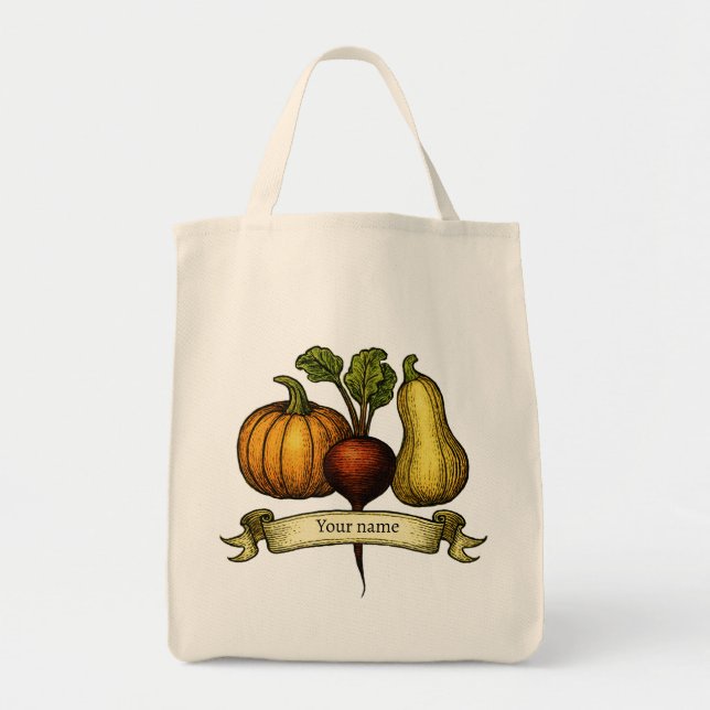 Farmhouse Beets Pumpkin and Squash Tygkasse (Framsidan)