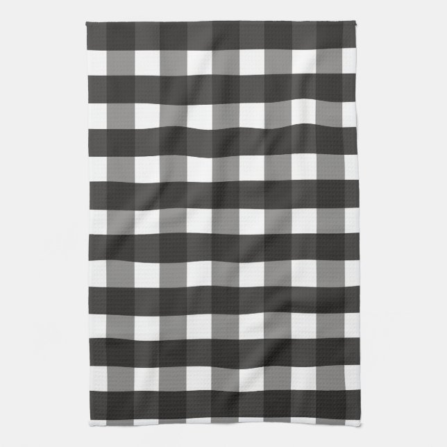FARMHOUSE BLACK AND WHITE GINGHAM CHECK KÖKSHANDDUK (Vertikal)
