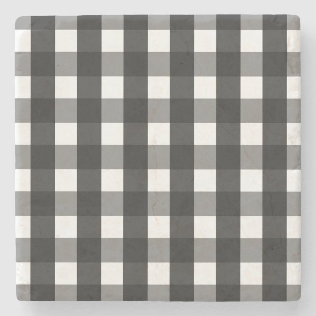 FARMHOUSE BLACK AND WHITE GINGHAM CHECK STENUNDERLÄGG (Framsidan)