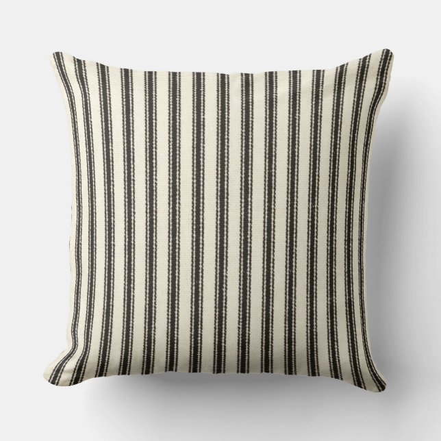 FarmHouse-Black-Ticking-Outdoor-Indoor M L Kudde (Framsida)