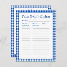 Farmhouse Blue och White Gingham Play Recipe