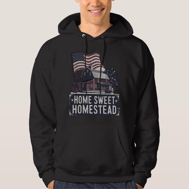 Farmhouse Charm: Home Sweet Homestead Hoodie (Framsida)