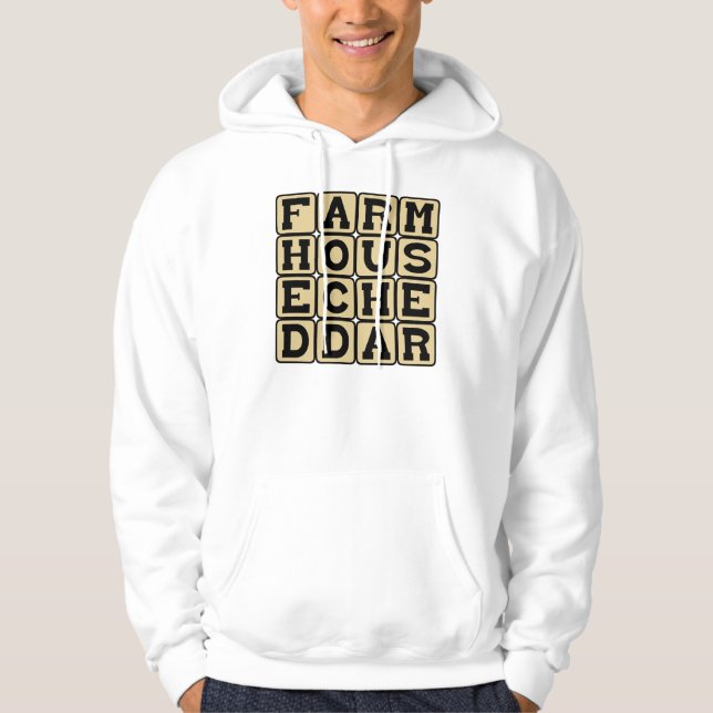 Farmhouse Cheddar, Rustik Ost Hoodie (Framsida)