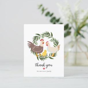 Farmhouse Chick Bebis Shower Vykort