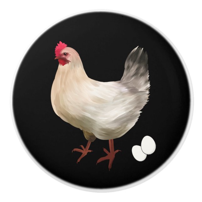 Farmhouse Chicken Eggs Cute Land Knopp (Framsidan)