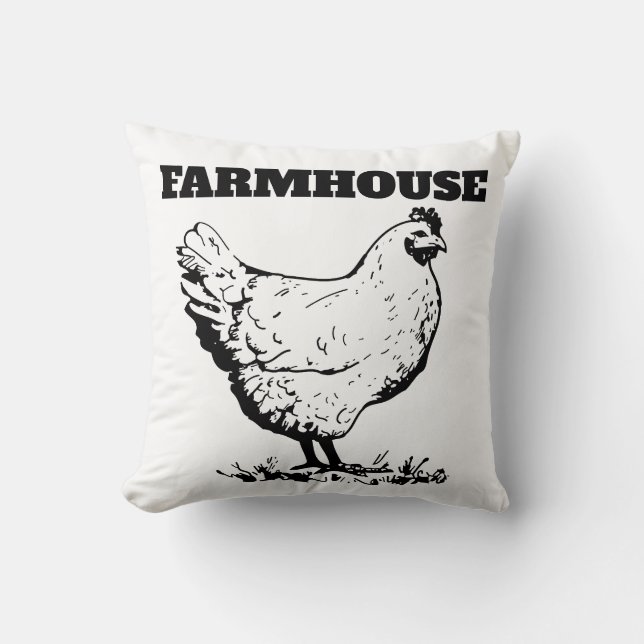 FARMHOUSE CHICKEN/TUPP PILLOWS KUDDE (Framsida)