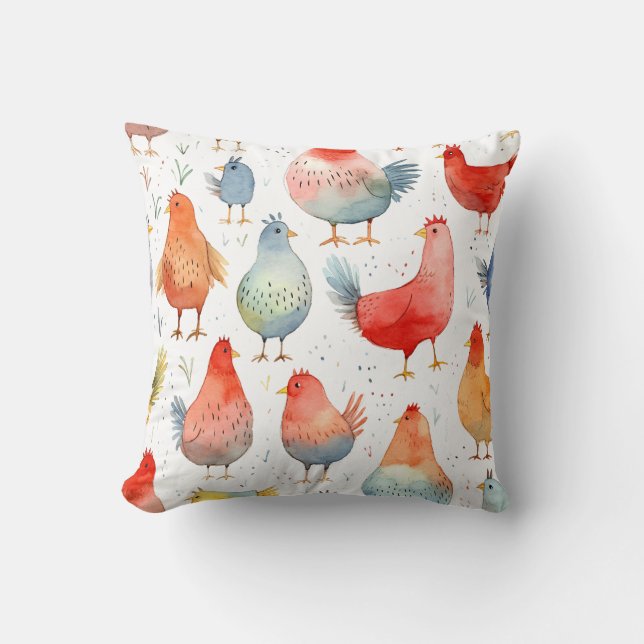 Farmhouse Chickens Kudde (Framsida)