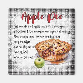 Farmhouse Classic Homemade Apple Pie Recipe Decor Magnet