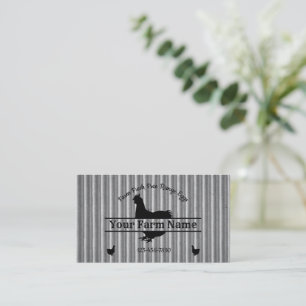 Farmhouse Corrugated Chicken Split Monogram Egg Visitkort