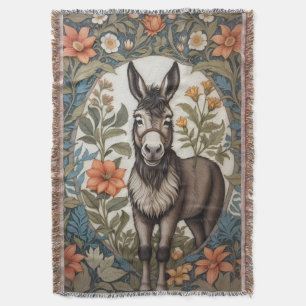 Farmhouse Donkey William Morris Inspired Filt