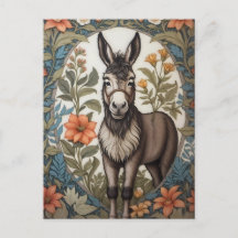 Farmhouse Donkey William Morris Inspired