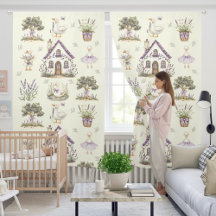 Farmhouse Duck Lavender Countryside Watercolor