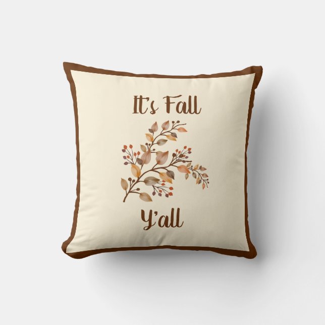 Farmhouse Fall Decor - det är Fall Y'all Kudde (Framsida)