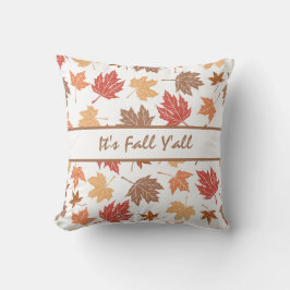 Farmhouse Fall Decor med Löv Mönster Kudde