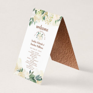 Farmhouse Fresh Rustic Land Ceremony Program Kort