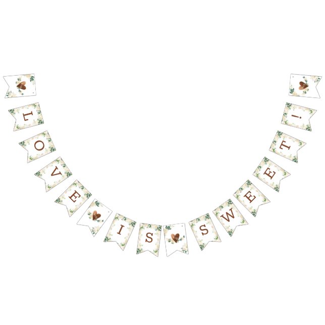 Farmhouse Fresh Rustic Monogram Kärlek är Sweet Vimplar (Alla)