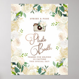 Farmhouse Fresh Rustic Photo Booth Bröllop-tecken Poster
