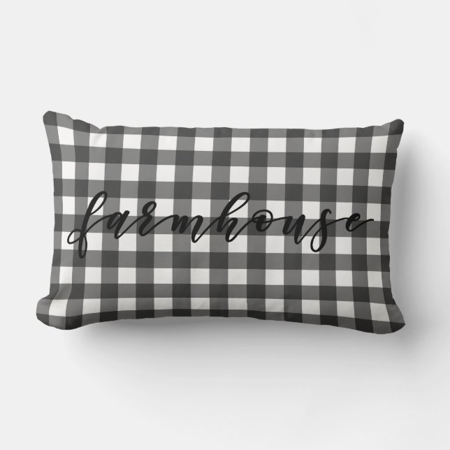 FARMHOUSE GINGHAM LUMBARKUDDE (Framsida)