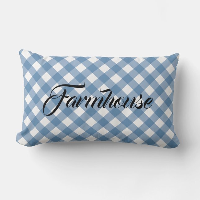 FARMHOUSE GINGHAM LUMBARKUDDE (Framsida)