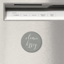 Farmhouse Grått Struktur White Dishwasher Magnet