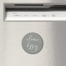 Farmhouse Grått Struktur White Dishwasher Magnet