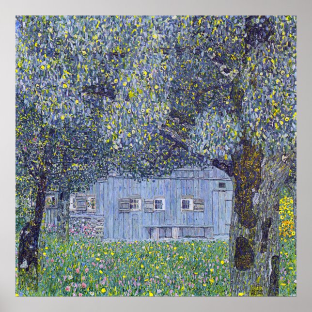 Farmhouse, Gustav Klimt Poster (Framsidan)