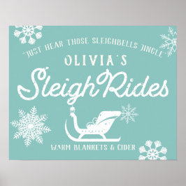 Farmhouse Helgdag Sleigh Rides Anpassningsbar Fami Poster