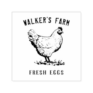 Farmhouse Hen   Ägg Självfärgande Stämpel