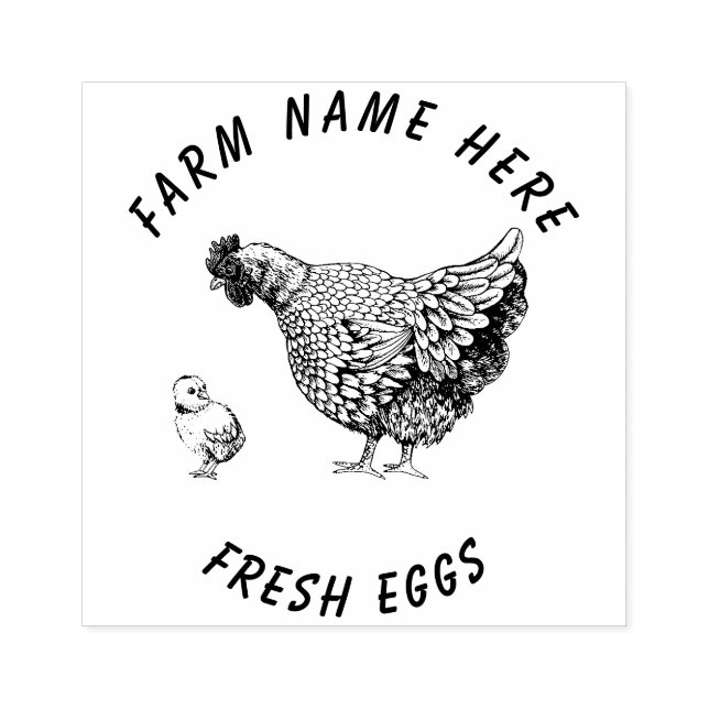 Farmhouse Hen | Äggfamilj Stämpel (Tryck)