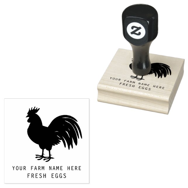 Farmhouse Hen | Personlig av hampstam eller kyckli Stämpel (Stämplad)