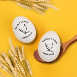 Farmhouse Hen Personlig Egg Frimärke Stämpel<br><div class="desc">Personlig ägg frimärke för ditt hem- eller familjejordbruk med en vacker kycklingillustration och monogram eller information i ett lantbruksteckensnitt. Dessa frimärke är designade att användas med handtaget för bättre tillämpning, och vi har inte inkluderat bläck eftersom det är upp till er att välja ett. För äggen är det bäst att...</div>