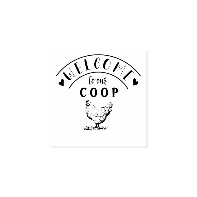 Farmhouse Hen | Personlig Rubber Frimärke Stämpel (Tryck)