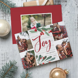 Farmhouse Holly | Flerfoto jul Julkort
